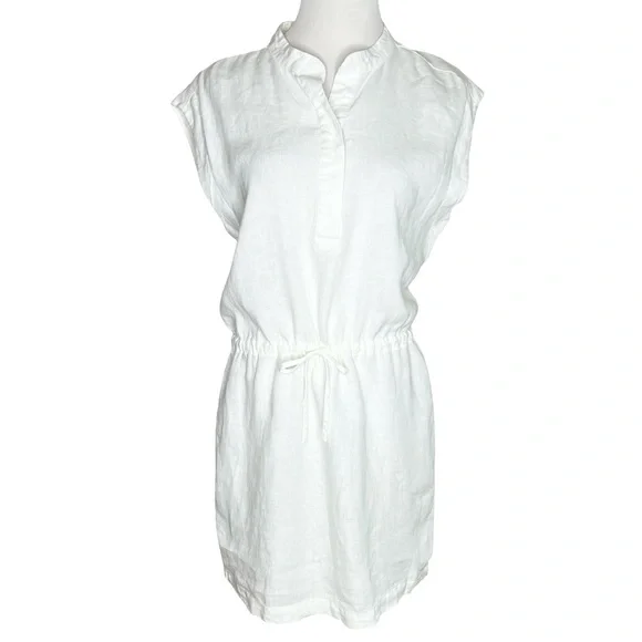 James Perse | Dresses | Standard James Perse 0 Linen Sleeveless Dress Size  3 Us Large White Neutral | Poshmark